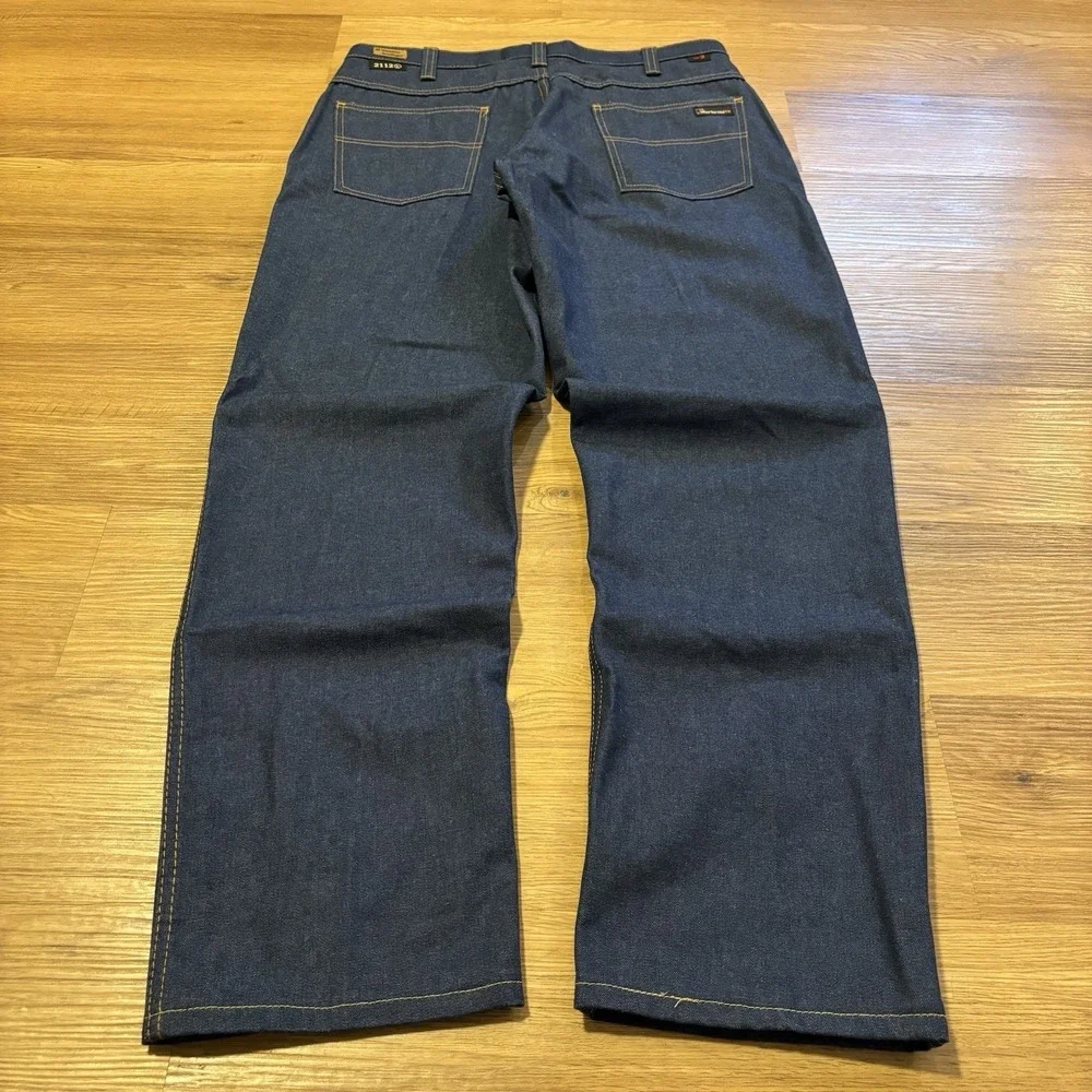 NWT Workrite FR Westex Indigo Jeans Mens 32x30 CAT 2/2112 Rigid Denim Workwear - Picture 2 of 12